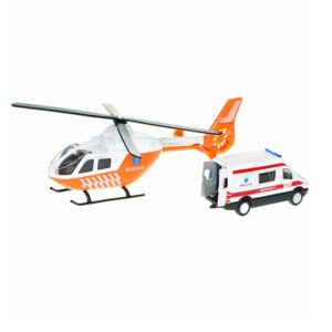 Legetøjs helikopter og ambulance Helikopter og rednings ambulance