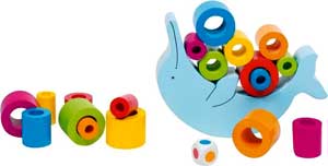 Goki Balancespil med delfin i træ Goki Balancespil med delfin i træ