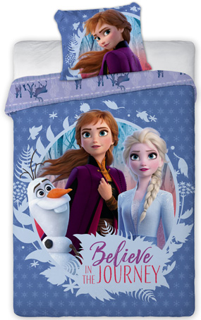 Frozen sengetøj med Anna, Elsa og Oluf