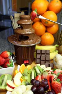 Chokolade fontæne til chokolade fondue