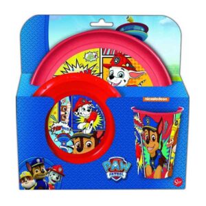 Paw Patrol 3 delt melamin spisesæt Paw Patrol spisesæt med 3 dele