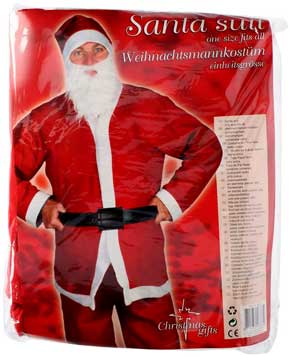 5 delt Julekostume med julemandsdragt 5 delt Julekostume med julemandsdragt