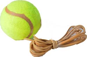 Tennisbold med elastik