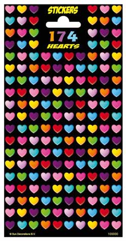 Hjerte klistermærker med glitter Hjerte stickers med glitter