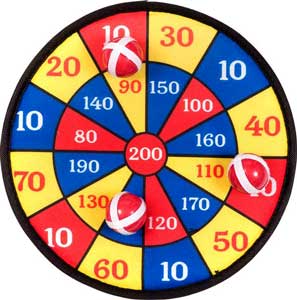 Dartspil med velcro bolde